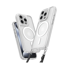 Hubrendy Bez Apple iPhone 14 Pro Max Kılıf Enka Magsafe Silikon Kılıf - Şeffaf