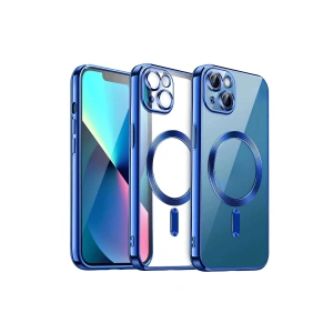 Hubrendy Bez Apple iPhone 15 Kılıf Kross Magneticsafe Kapak - Lacivert