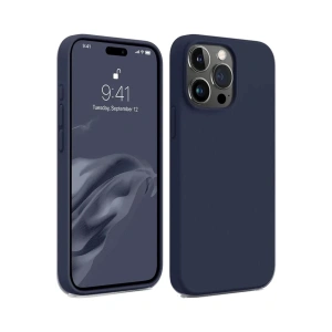 Hubrendy Bez Apple iPhone 15 Pro Kılıf First Silikon - Lacivert