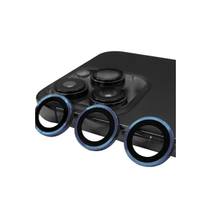 Hubrendy Bez Apple iPhone 15 Pro Max Raze Metal Kamera Lens - Lacivert