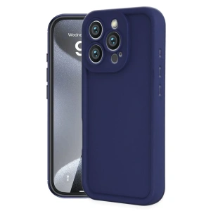 Hubrendy Bez Apple iPhone 16 Pro Kılıf Viera Silikon - Lacivert