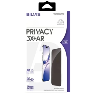 Hubrendy Bez Apple iPhone 16 Pro Max Bilvis 3X AR Hayalet Cam Ekran Koruyucu - Siyah