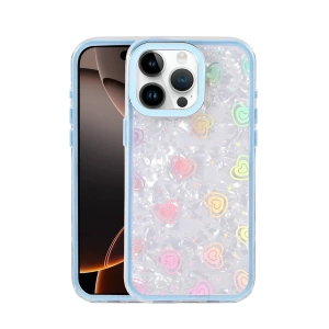 Hubrendy Bez Apple iPhone 16 Pro Max Lumi Desenli Kapak - Mavi