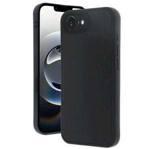 Hubrendy Bez Apple iPhone 16E Kılıf Aras Deri Kapak - Siyah