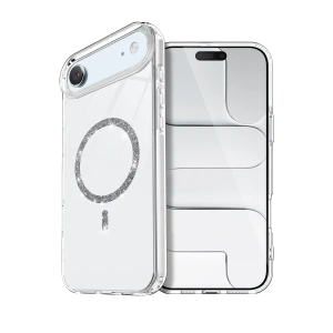 Hubrendy Bez Apple iPhone 17 Air Live Diamond Magsafe Kapak - Şeffaf