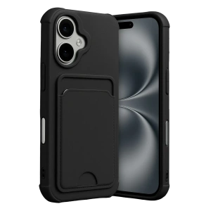 Hubrendy Bez Apple iPhone 17 Kelvin Kartvizitli Silikon - Siyah