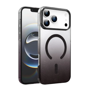 Hubrendy Bez Apple iPhone 17 Pro Glossy Magsafe Kapak - Siyah