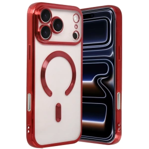 Hubrendy Bez Apple iPhone 17 Pro Kross Magneticsafe Kapak - Kırmızı