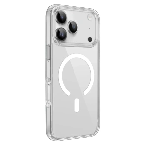 Hubrendy Bez Apple iPhone 17 Pro Max Kılıf Pc Real Magsafe Kapak - Şeffaf