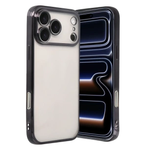 Hubrendy Bez Apple iPhone 17 Pro Lensli Silikon - Siyah