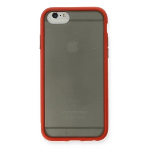 Hubrendy Bez Apple iPhone 6 Kılıf Montreal Silikon Kapak - Kırmızı