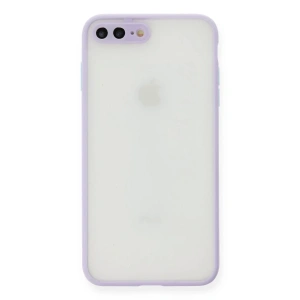 Hubrendy Bez Apple iPhone 7 Plus Kılıf Montreal Silikon Kapak - Mor