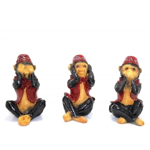 Hubrendy Kargo 3lü Polyester Maymun Seti