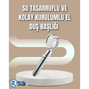 Hubrendy Kargo 360° Ayarlanabilir Çok Fonksiyonlu Duş Başlığı