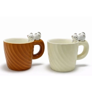 Hubrendy Kargo 3d Kedi Figürlü Desenli Kupa Bardak Alk5033