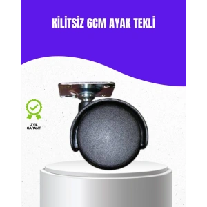 Hubrendy Kargo 6 Cm Kilitsiz Masa Ayağı Tekli Döner Tekerlek