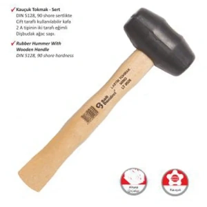 Hubrendy Kargo Ağaç Saplı Lastik Tokmak No:50