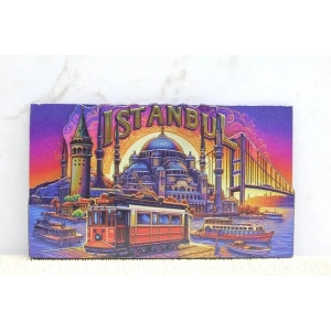Hubrendy Kargo Ahşap İstanbul Temalı Magnet Alk4359