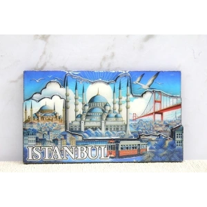 Hubrendy Kargo Ahşap İstanbul Temalı Magnet Alk4362