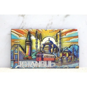 Hubrendy Kargo Ahşap İstanbul Temalı Magnet Alk4365