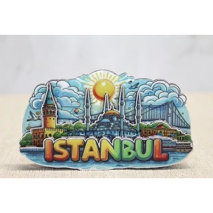 Hubrendy Kargo Ahşap İstanbul Temalı Magnet Alk4601