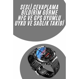 Hubrendy Kargo Akıllı Saat Yeni Model Sesli Asistan Bildirim Görme Bluetooth Bağlantılı Müzik Dinleme