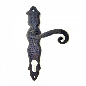 Hubrendy Kargo Antika Tarz Dekoratif Pirinç Kıvrık Banyo Kapı Kolu - 210x43 Mm, Oksit