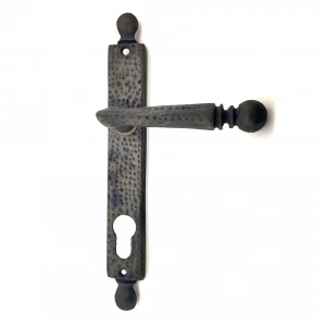 Hubrendy Kargo Antika Tarz Dekoratif Pirinç Misket Oda Kapı Kolu - 245x34 Mm, Oksit