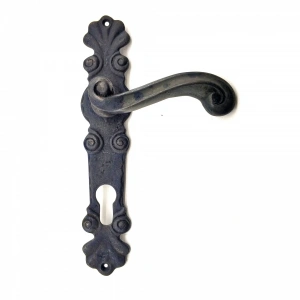 Hubrendy Kargo Antika Tarz Dekoratif Pirinç Okyanus Yale Kapı Kolu - 230x46 Mm, Oksit