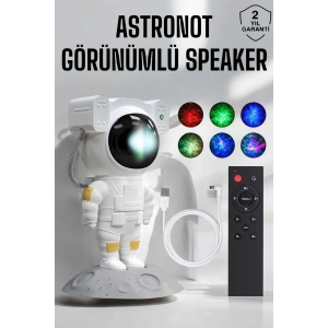 Hubrendy Kargo Astronot Görünümlü Projeksiyon Speaker Taşınabilir