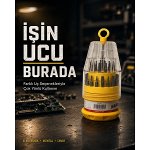 Hubrendy Kargo Ateşe Dayanıklı Tornavida Seti Elektronik Tamir İçin Çok Uçlu