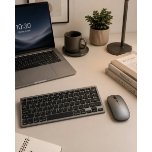 Hubrendy Kargo Bluetooth Ve 2.4g Destekli Kablosuz Klavye Mouse Seti Şarj Edilebilir