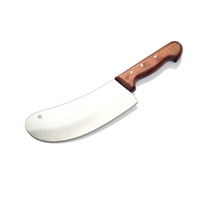 Hubrendy Kargo Bursa Paslanmaz Mutfak Soğan Satırı, Börek Bıçağı No:1, 15 Cm - Ahşap Sap