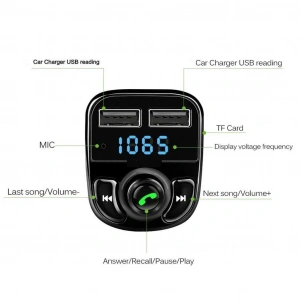 Hubrendy Kargo Carx8 Bluetooth Araç Kiti Fm Transmitter
