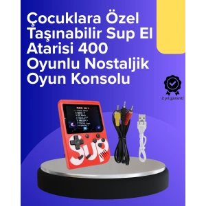 Hubrendy Kargo Çocuklar İçin 400 Retro Oyunlu Konsol