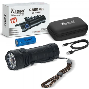 Hubrendy Kargo Cree Q8- Xpg 8+1 Led  Şarjlı El Feneri  Wt-623