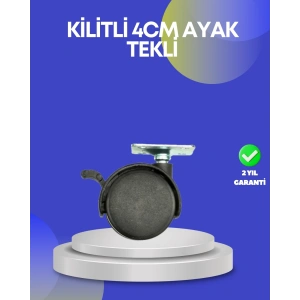 Hubrendy Kargo Dolap Ve Raflar İçin 4 Cm Kilitli Tekerlek Tekli