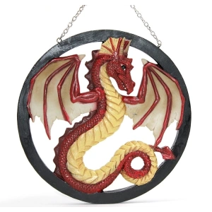 Hubrendy Kargo Duvara Asmalı Polyester Dragon Pano Alk2345