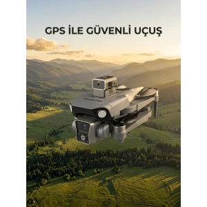 Hubrendy Kargo Ekranlı Kumandalı Gps Drone Çift Kameralı Katlanabilir Hava Aracı
