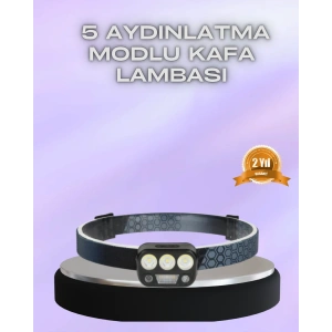 Hubrendy Kargo El Hareket Sensörlü Led Kafa Feneri 5 Mod Ayarlanabilir
