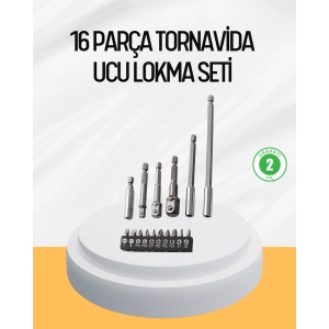 Hubrendy Kargo Ergonomik 16 Parça Bits Tornavida Uç Ve Adaptör Seti