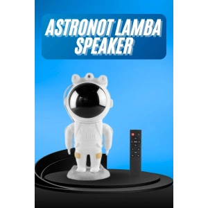 Hubrendy Kargo Gece Lambası Astronot Bluetooth Hoparlörlü Galaksi Işık Projektörü