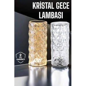 Hubrendy Kargo Gece Lambası Kristal Lamba Dokunmatik Şarjlı Hediyelik