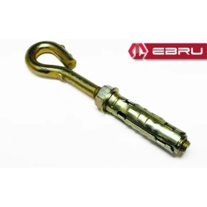 Hubrendy Kargo Gömlekli Kancalı Kapalı Çelik Dübel M6 - 100 Adet