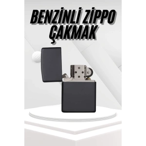 Hubrendy Kargo Hediyelik Zarif  Siyah Benzinli Çakmak