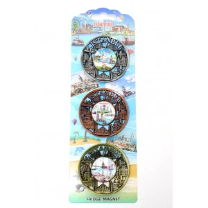 Hubrendy Kargo İstanbul Temalı Metal Magnet 3lü Set Alk2890
