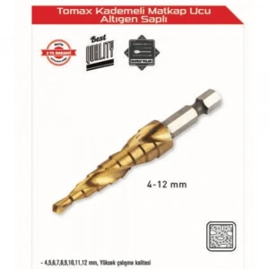 Hubrendy Kargo Kademeli Matkap Ucu 4-12 Mm Arası - Altıgen Saplı