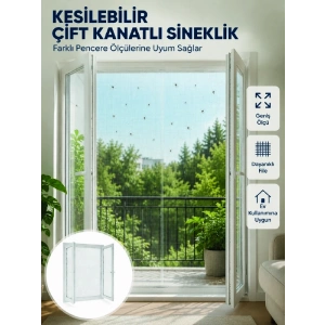 Hubrendy Kargo Kesilebilir Çift Kanatlı Pencere Sinekliği Dayanıklı File