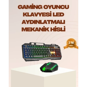 Hubrendy Kargo Mekanik Led  Klavye Mouse Seti – Yüksek Tepki Ve Ergonomi