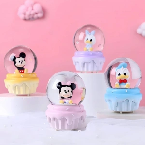 Hubrendy Kargo Mickey Mouse Işıklı Kar Küresi 9 Cm Alk3112